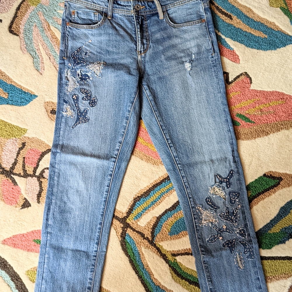 Pilcro and the Letterpress Patchwork Jeans